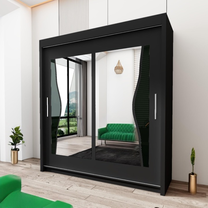 BATUMI WARDROBE - Double Mirror Sliding Doors Wardrobe, featuring double sliding Doors