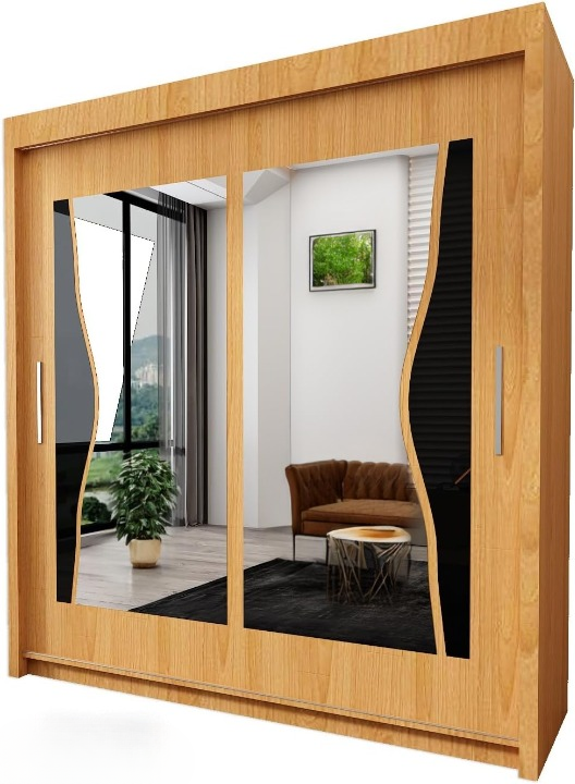 BATUMI WARDROBE - Double Mirror Sliding Doors Wardrobe, featuring double sliding Doors