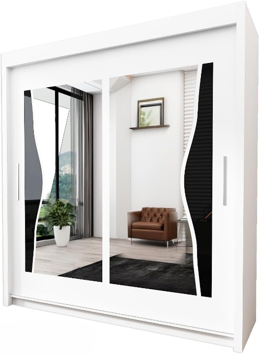 BATUMI WARDROBE - Double Mirror Sliding Doors Wardrobe, featuring double sliding Doors